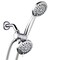 Aquadance 4" Handheld Shower And Shower Head Combo 30 Water Settings Chrome 3323